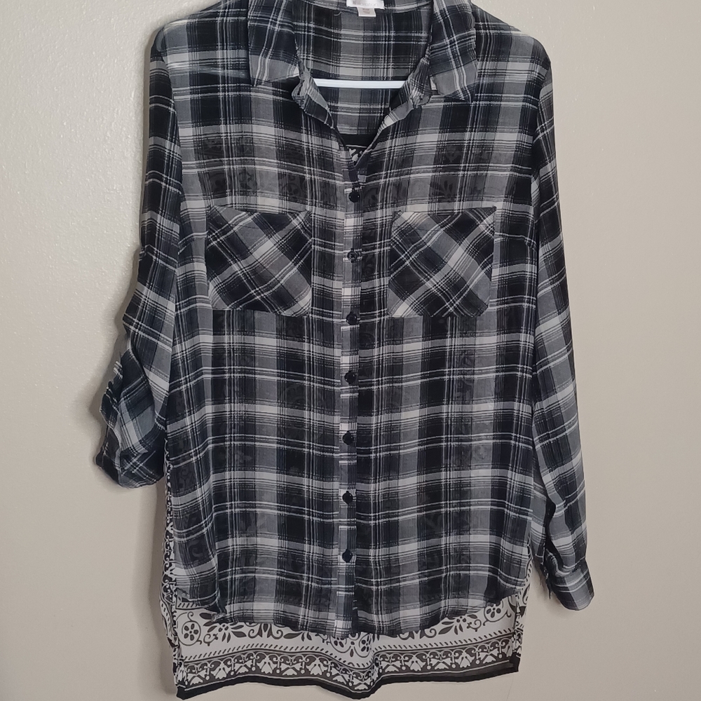 Xhilaration Sheer Blouse